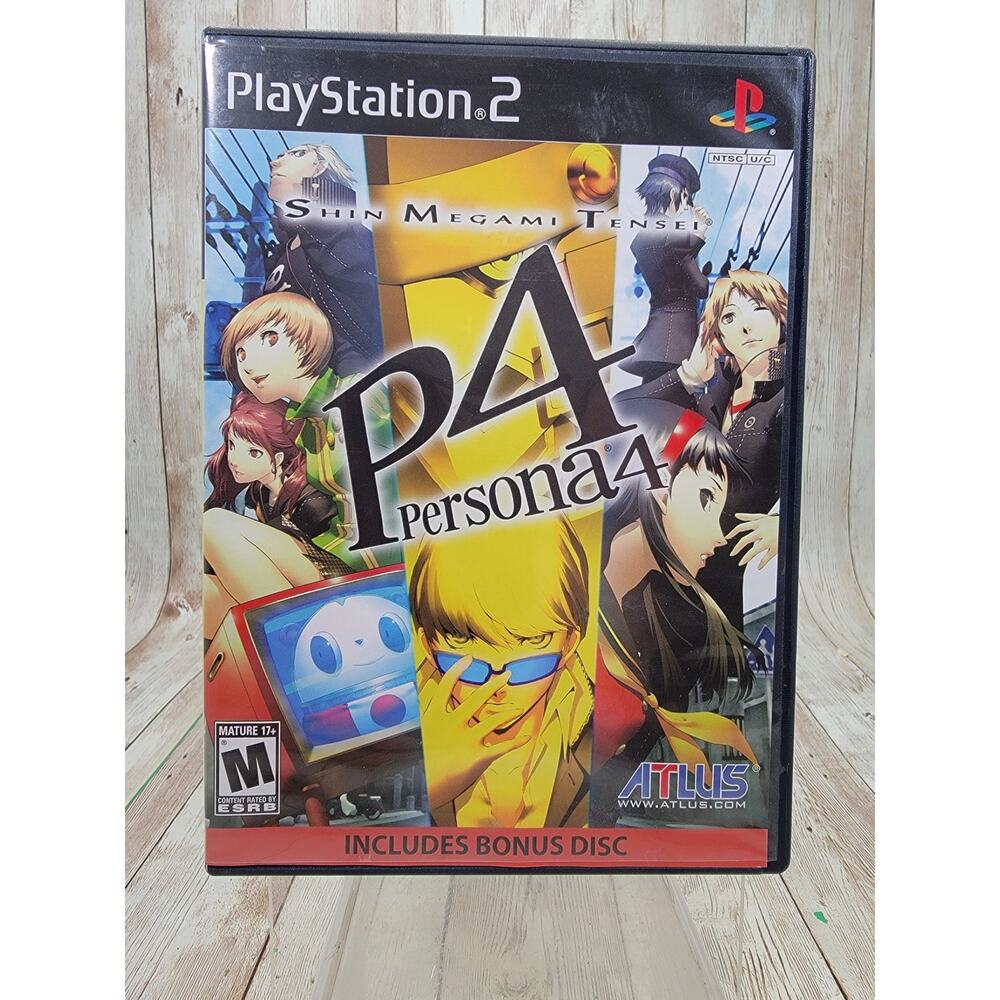 Shin Megami Tensei Persona 4 PS2 PlayStation Complete CIB Bonus Soundtrack Atlus